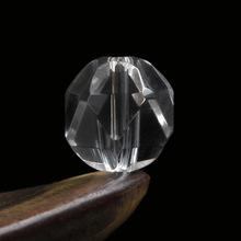 7A天然白水晶切面散珠子钻石切面diy水晶饰品配件单颗串珠不规则