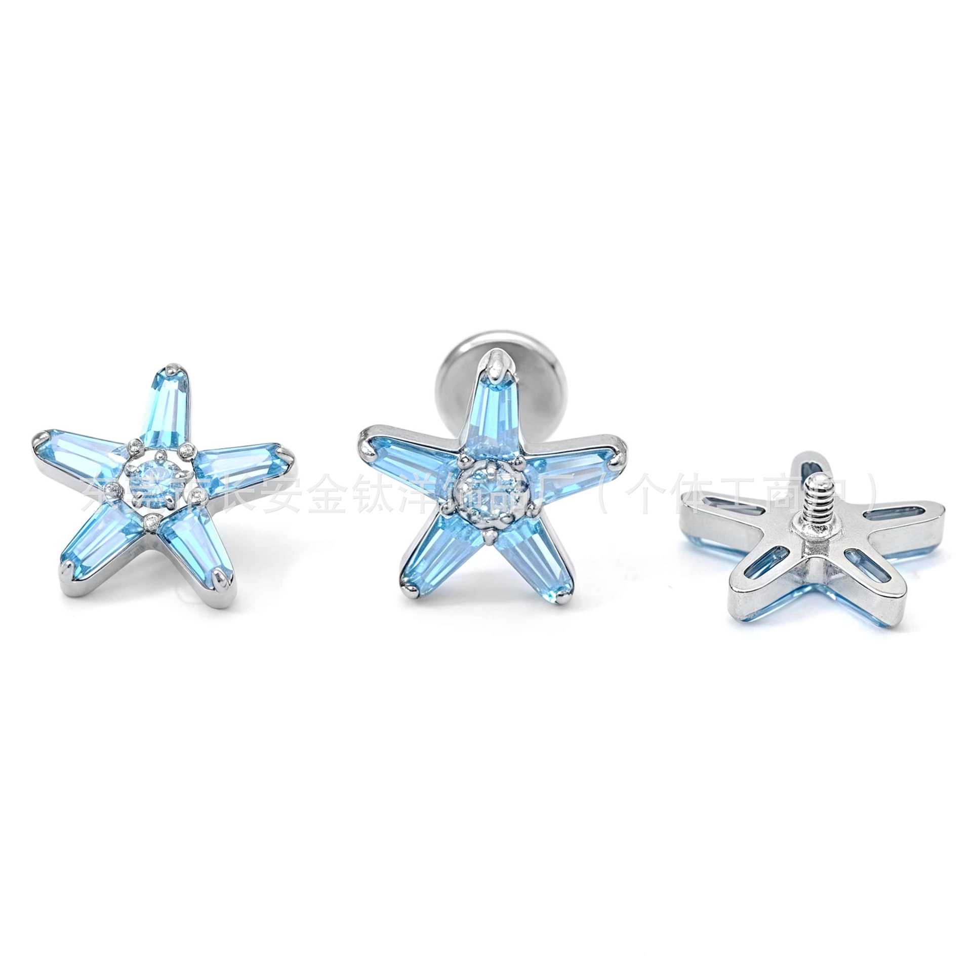 Pointed titanium steel lip stud product view