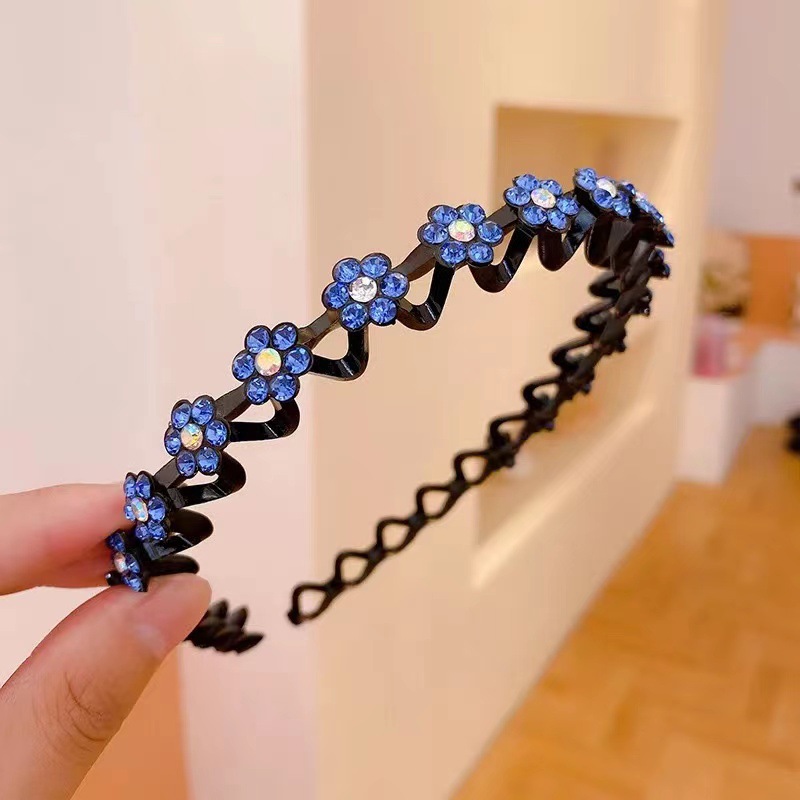 Cabello roto acabado artefacto Diadema con dientes accesorios para el cabello lavado de la cara onda diadema flequillos diadema horquilla antideslizante accesorios de horquilla