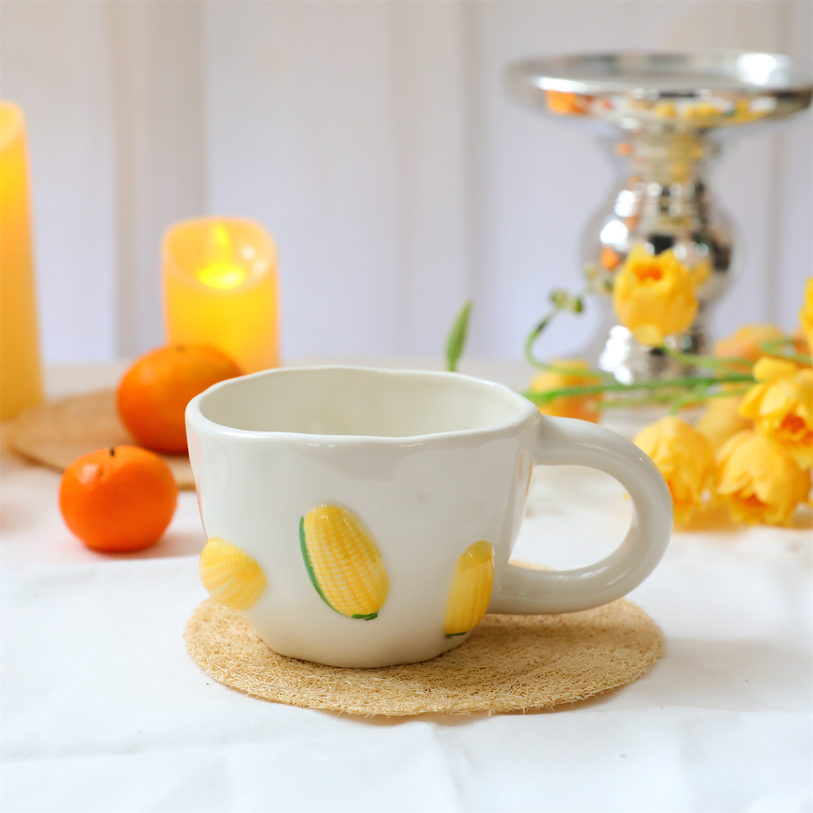 780g Weight Mug Kitchen and drinking utensils 1 Piece Quantity Banquet, Party Occasion ceramics Material Cherry Pattern Casual, Elegant, Cute Style Casual Elegant Cute Cherry Ceramics Mug 1 Piece 22