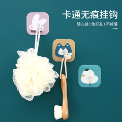 Home punch-free hook strong adhesive hook wall hanging wall load-bearing suction cup creative cute kitchen nail-free