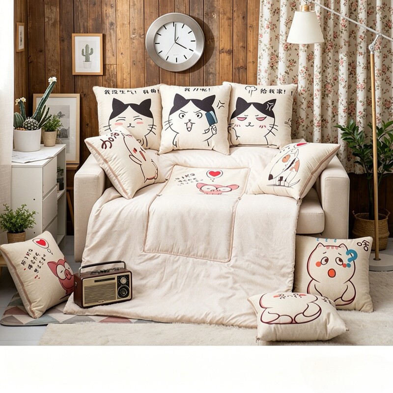 Nordic Style Multifunctional Two-In-One Pillow and Blanket, Wholesale Cushion, Air Conditioning Quilt, Custom Gift Upon Request