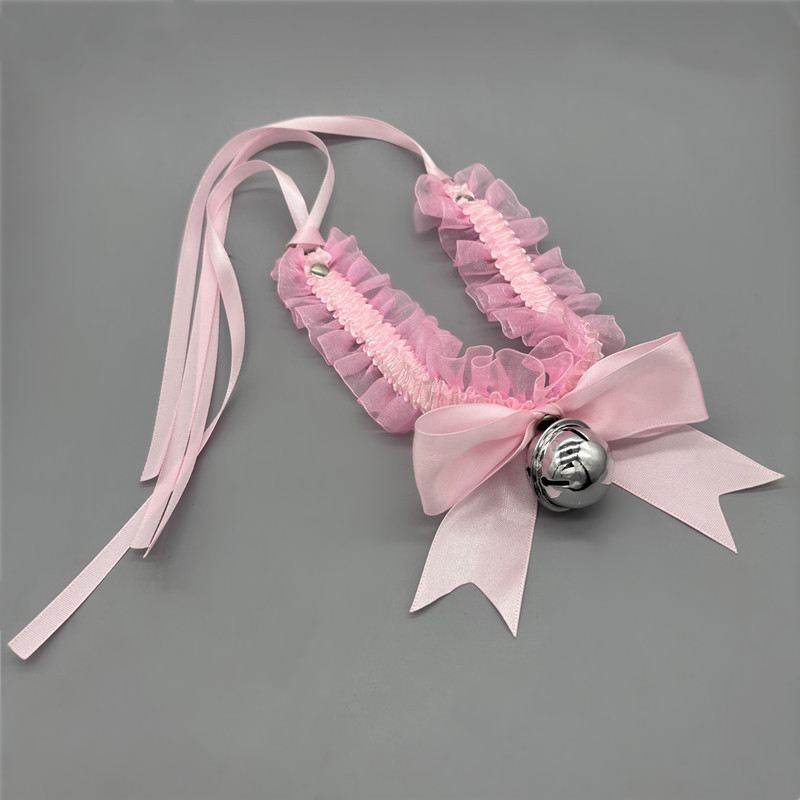 Arco de encaje collar de campana collar de clavícula accesorios de cuello de hermana suave correa de cuello cos collar de sirvienta