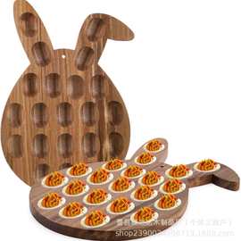 木质鸡蛋托盘家用厨房魔鬼鸡蛋盘户外便携水果面包板可印LOGO