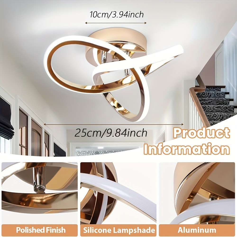 Transfronterizo Amazonas sala de estar lámpara de techo dormitorio lámpara de pasillo LED luz de atmósfera moderna simple lámpara Zhongshan al por mayor image 2