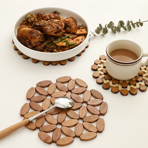 Household bamboo anti-scald insulation mat casserole mat dining table mat placemat bowl mat plate mat square round bowl mat wholesale