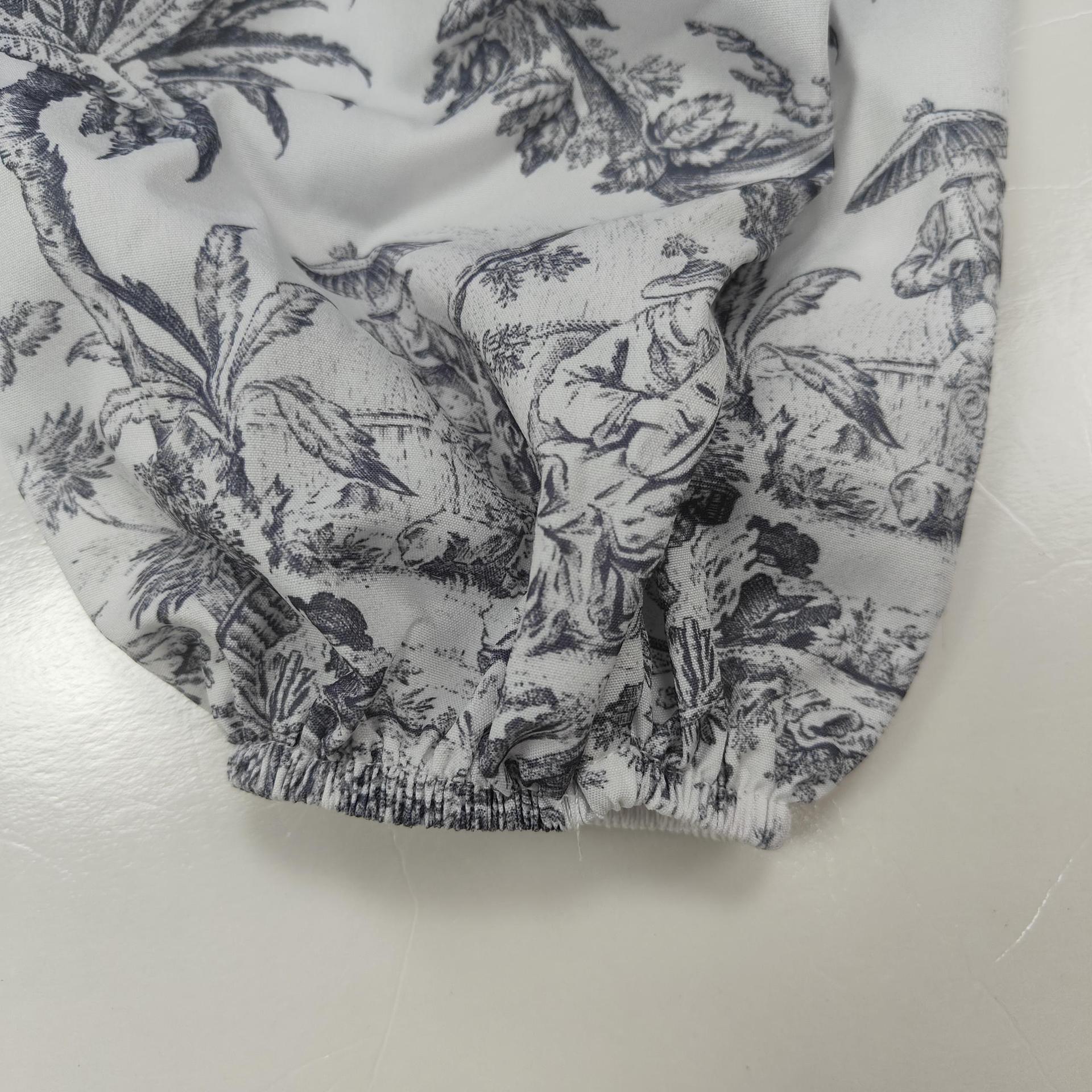 Spring New Women's Elegant Stylish Waist Cinching Printed Short Skirt European American Cross Border Dress Fashionable Clothing_ecoleips.com