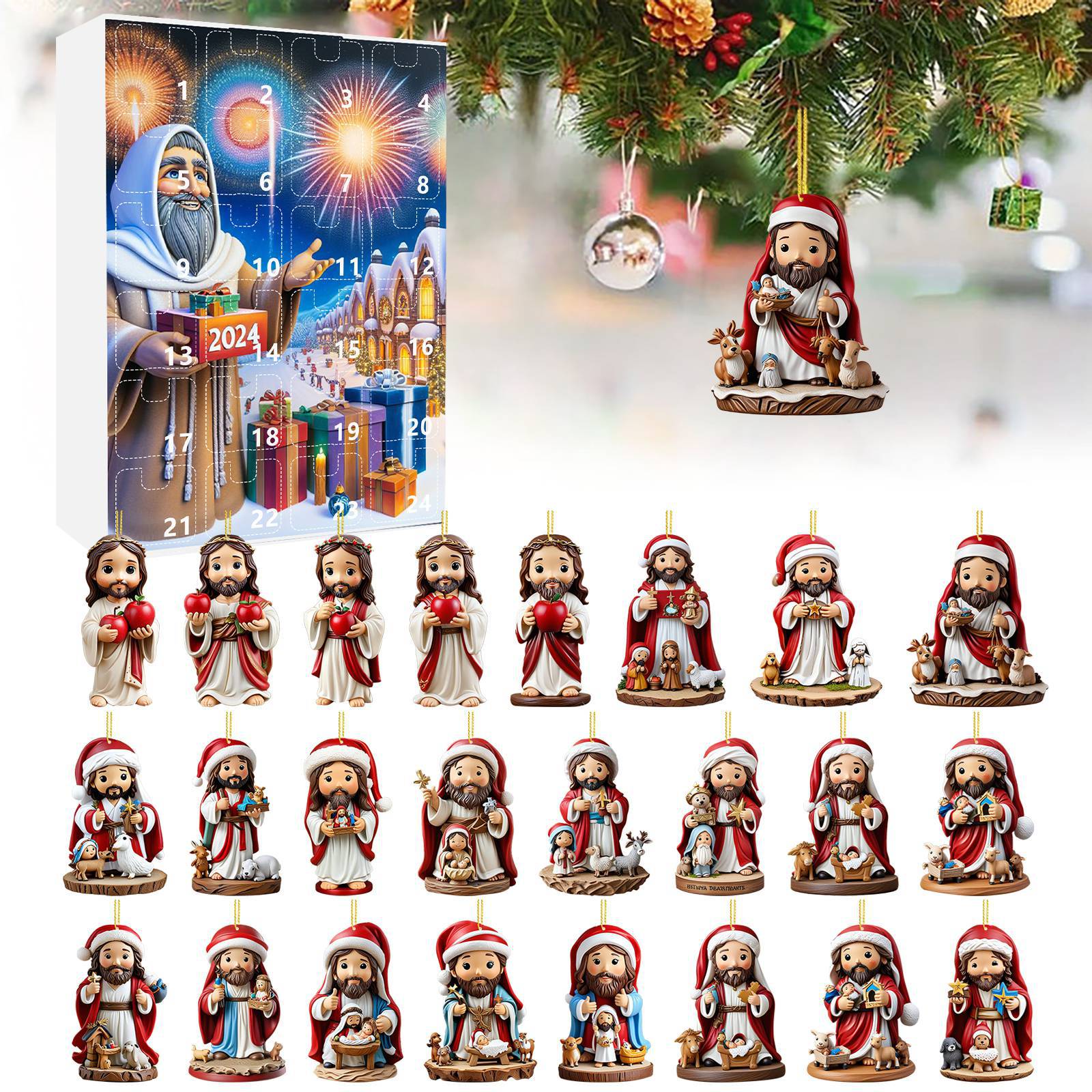 Christmas Calendar Blind Box Christmas Countdown Calendar Holiday Pendant Christmas Blind Box Wholesale_voghion.com