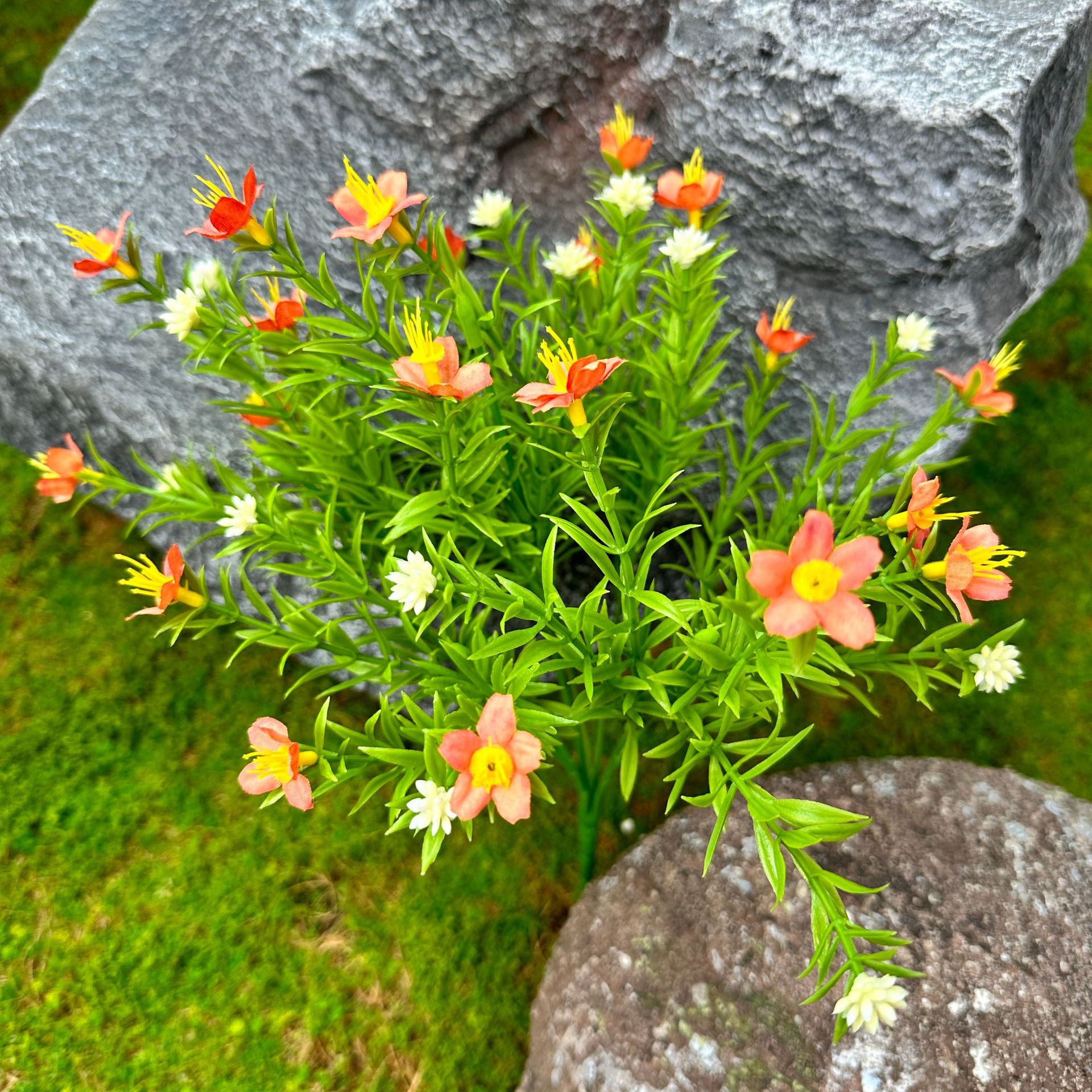 Flor artificial Gypsophila única flor falsa arreglo floral decoración estilo pastoral sala de estar patio decoración de mueble de TV