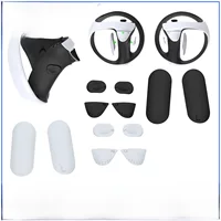 Силиконовый набор накладок для контроллера PSVR2 TP5-2512, противоскользящие, чёрный/белый