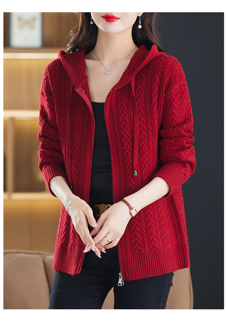 E9756 1820K ÁO LEN NỮ XIAENHA ÁO LEN DÀI TAY MŨ LIỀN MÙA XUÂN THU ĐÔNG TRÔNG TRẺ HƠN TUỔI THỜI TRANG NỮ G05 SẢN PHẨM MỚI