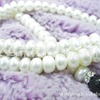 Agate necklace from pearl, 7-8mm