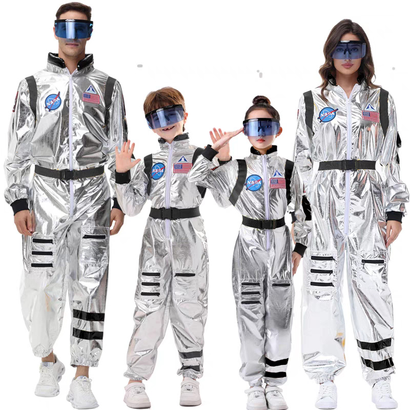 Disfraces de Halloween para adultos y niños, traje espacial, Día de los niños, hombres y mujeres, bandera china, disfraces de actuación de astronauta robot image 24