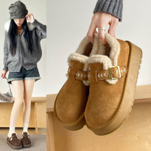 2025冬季新款勃肯鞋加绒ins韩版女学生板鞋运动保暖休闲鞋62-1