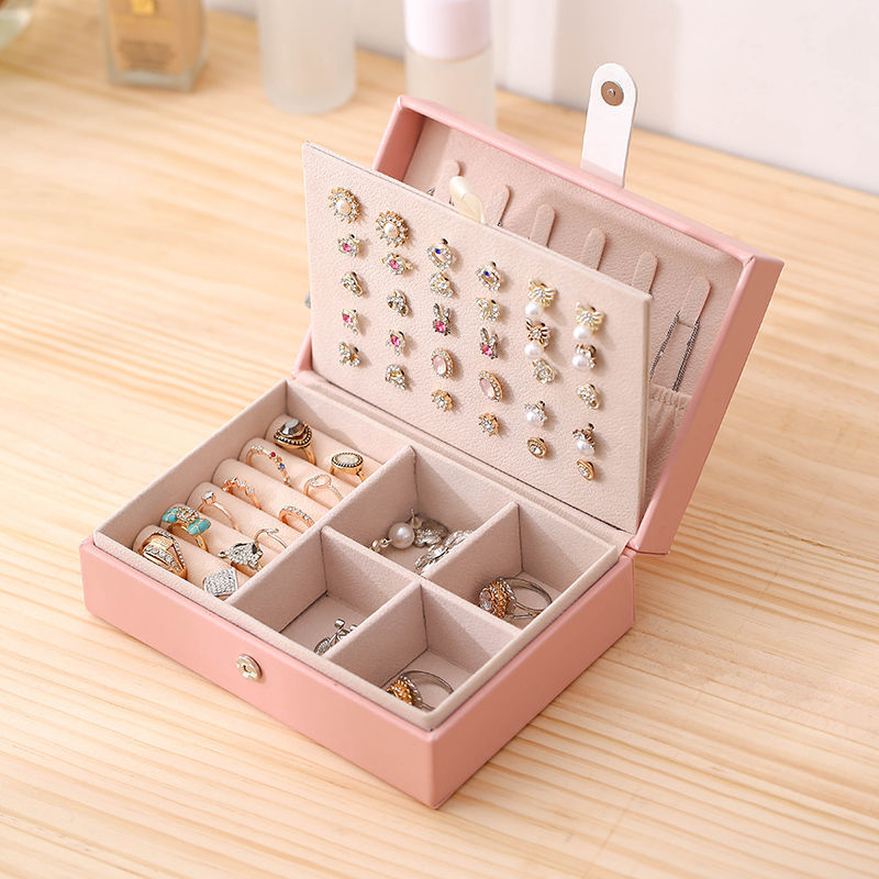 귀걸이 상자 핑크 [15쌍 수납 가능]