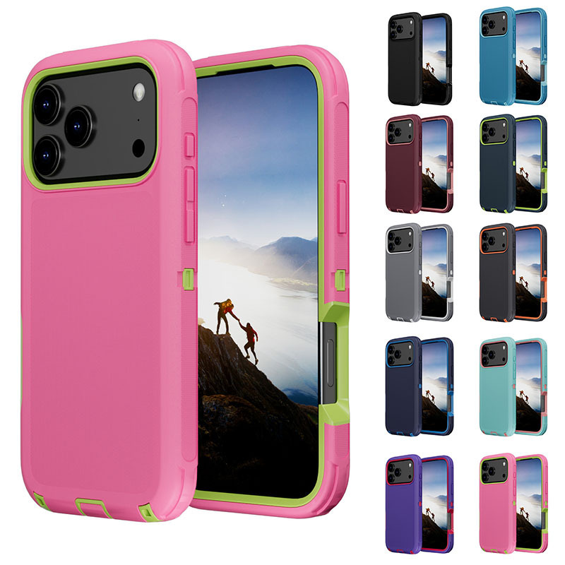 Suitable for Apple Iphone17/16Promax Three-Proof Robot Solid Color Mobile Phone Case All-Inclusive Anti-Fall Protective Cover