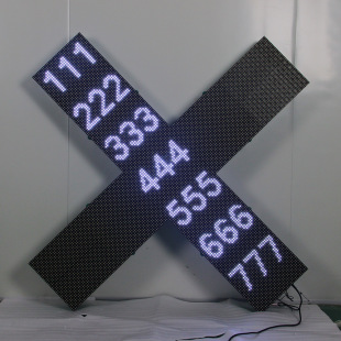 WiFi wireless control single-sided outdoor LED cross screen P10 white module display 160CM cross