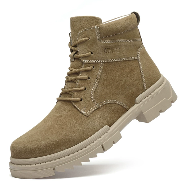 Flat-sole [single shoes] khaki