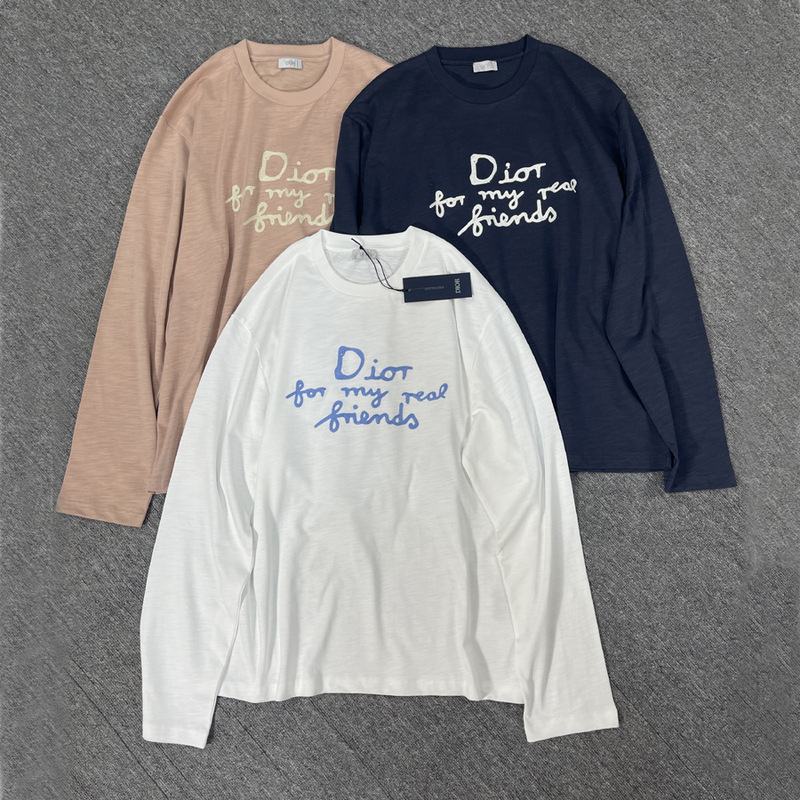 Cross-Border D Brand 25Ss New Letter Print Loose Versatile Casual Unisex Couple Style Long-Sleeve Shirt Loose Fit