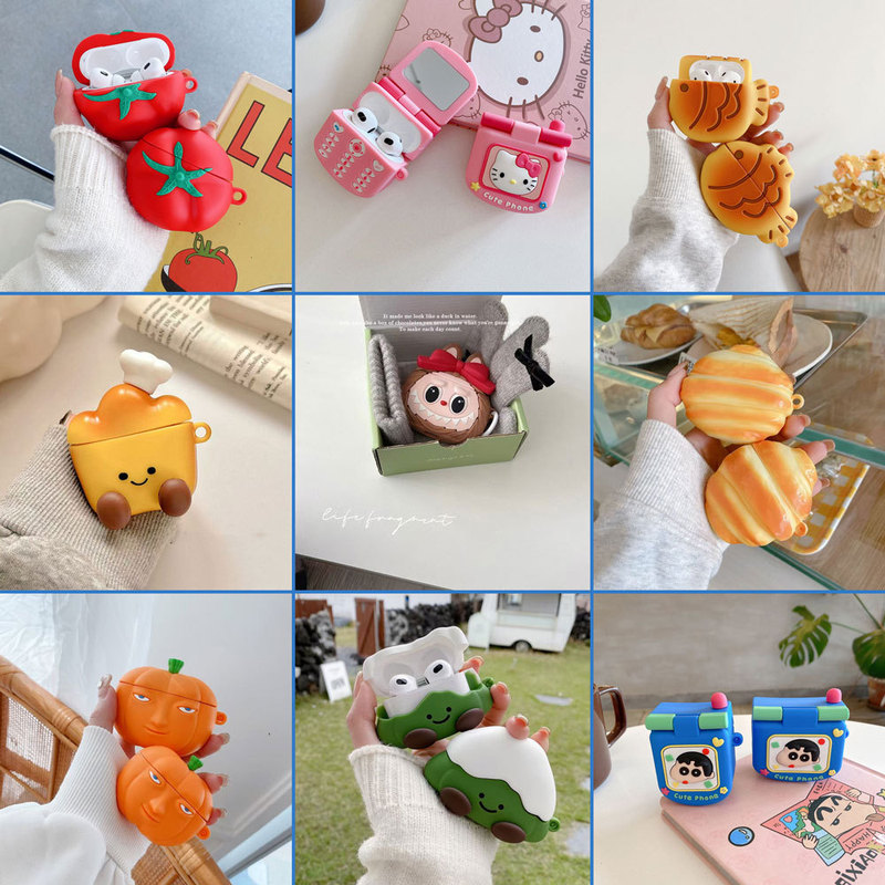 Suitable for Tomato Airpods4 Protective Case Pro2 Headphone Case Protective Case Apple Wireless Bluetooth 4Th Generation Headphone Case