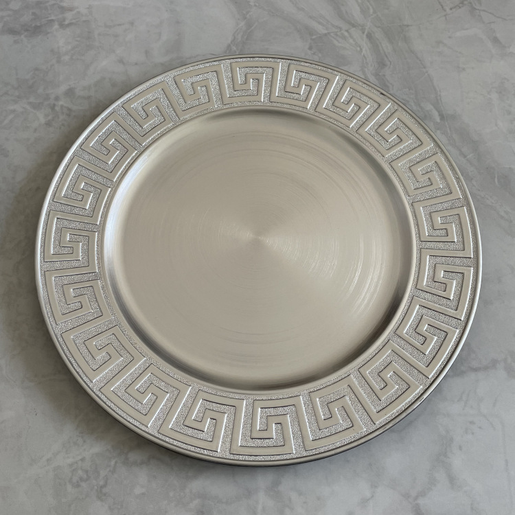 El comercio exterior de la boda del partido del hotel placa artesanal desechable placa de plástico decorativa placa cargador