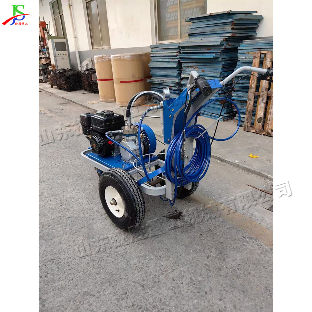 máquina de dibujo de pulverización en frío empujada a mano equipo de dibujo de estacionamiento de la comunidad pequeña máquina de dibujo de pavimento de una sola línea y dos líneas