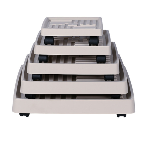Office round mobile tray plastic thickened water tray flower pot base extra large universal wheel wholesale