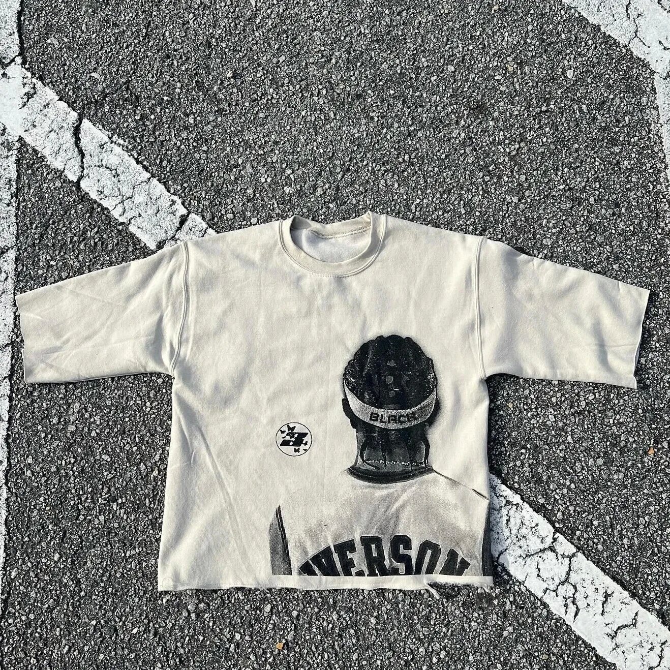 Other Allen Iverson Graphic Print Oversized T-shirt Beige