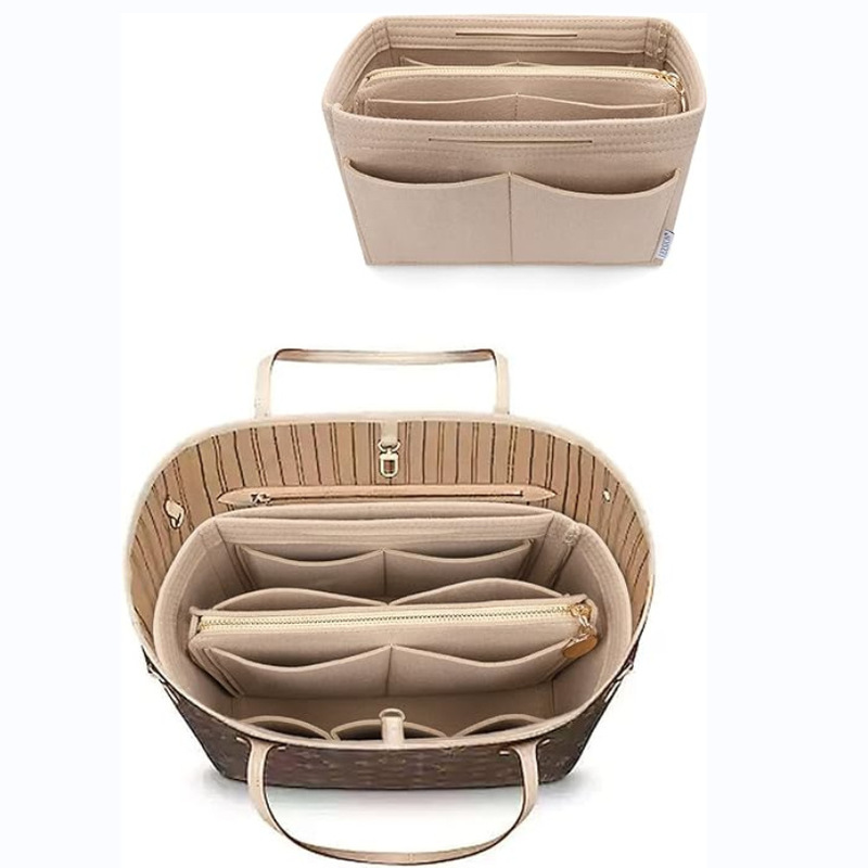 Felt wallet bag storage bag with zipper bag, handbag shaping, felt fabric handbag storage bag