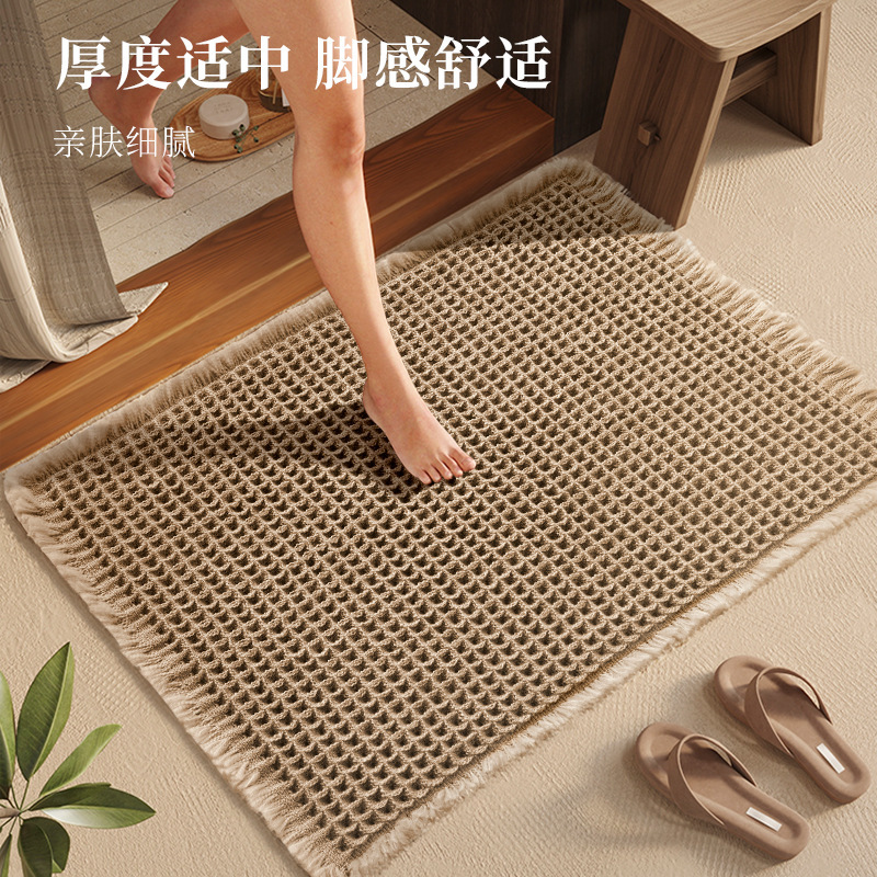 Toilet Floor Mat Bathroom Door Absorbent Non-slip Foot Mat Toilet Door Mat Toilet Floor Towel Bathroom Carpet