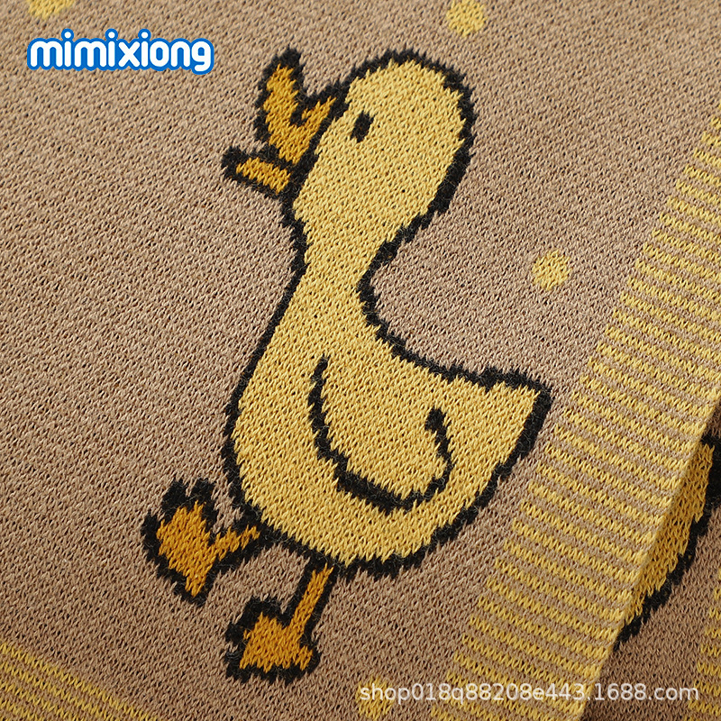 Caricatura pato jacquard mantas mantas mantas de aire acondicionado mantas de siesta Amazon mantas de punto mantas de venta caliente transfronteriza