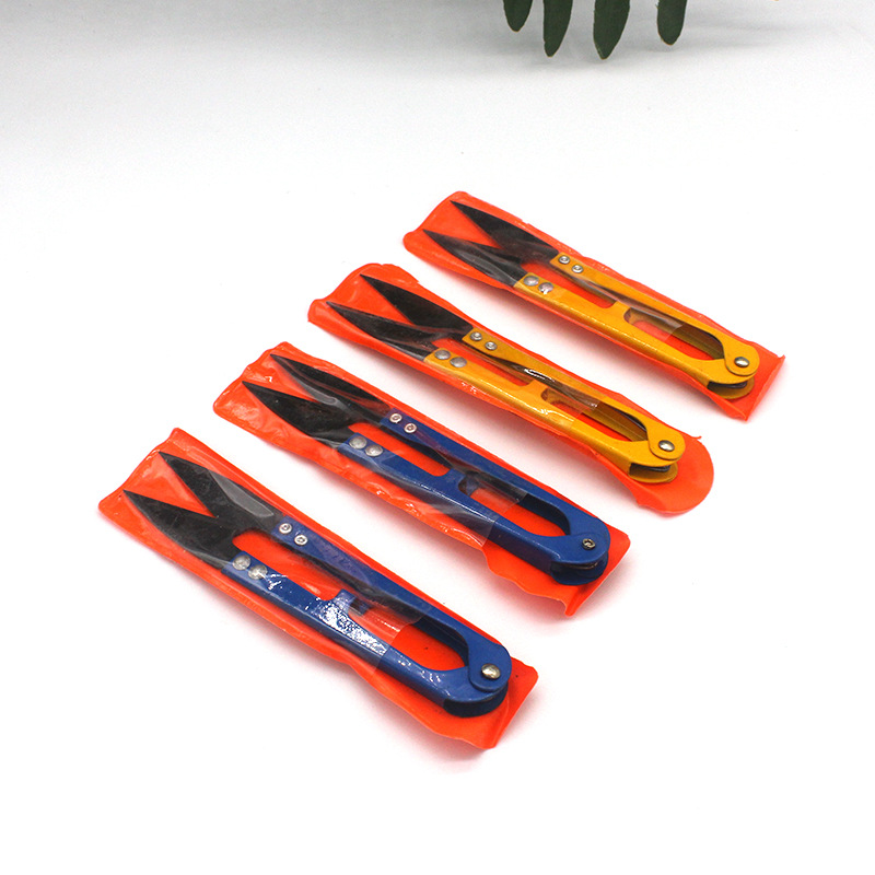 彩色U型纱剪 家用U型弹簧剪刀 服装裁缝 十字绣工具线头剪修 批发