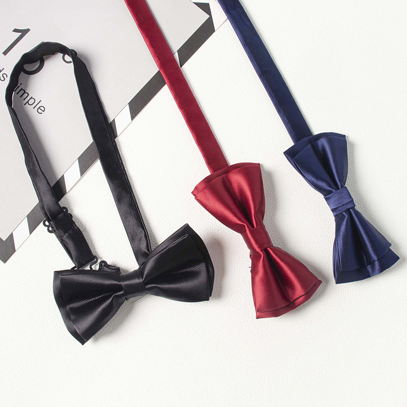 Spot venta al por mayor, pajarita para hombres, ropa formal, moda coreana, novio, padrino, lazo negro sólido