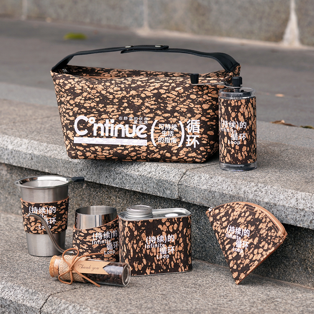 Regalos de negocios residuos de café mano set de café camping equipo de café portátil cafetera de café