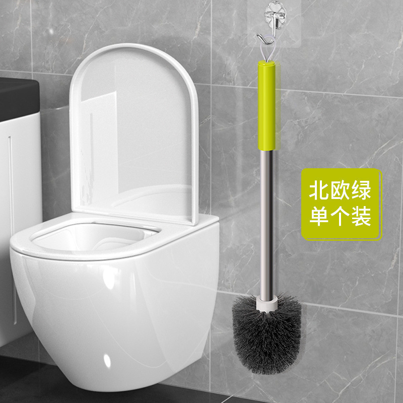 掃除用トイレブラシ、家庭用トイレ洗浄用トイレブラシ、死角なし、ベース付き浴室用ロングハンドルセット、ラウンドブラシ|undefined