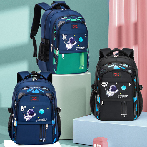 New primary school student schoolbag, load-reducing, spine-protecting, large-capacity, lightweight, water-repellent children's backpack for grades 1-3-6