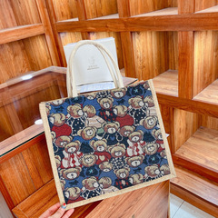 跨境批發休閒托特包單肩包女士帆布時尚潮流卡通通勤包廠家直銷