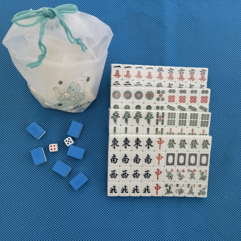 Mini mini mahjong doméstico portátil pequeño tarjeta mahjong dormitorio mini mahjong mini juego completo de tarjetas de mahjong en línea