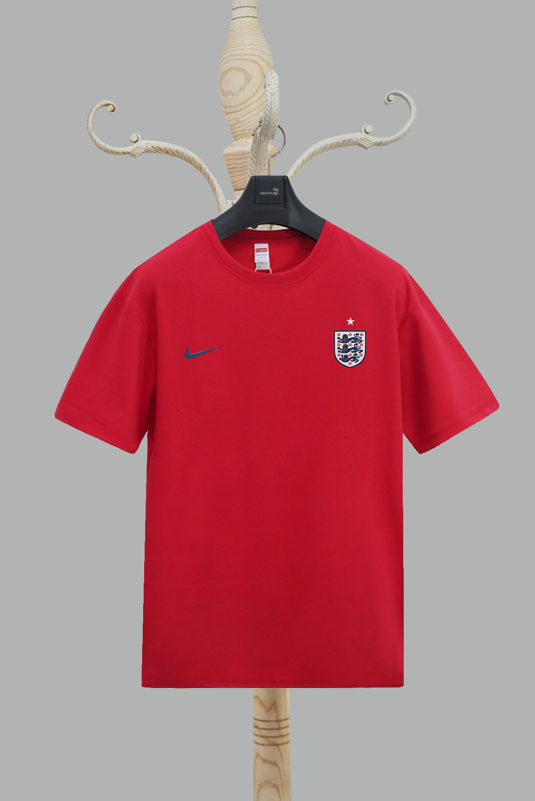 2024 Copa de Europa Inglaterra camiseta estampada en 3D deportes para hombres deportes suelta transpirable manga corta con cuello redondo camiseta