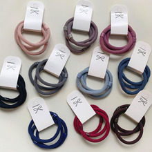 小清新少女发饰扎头发头绳高弹力马尾发圈纯色基础耐用橡皮筋发绳