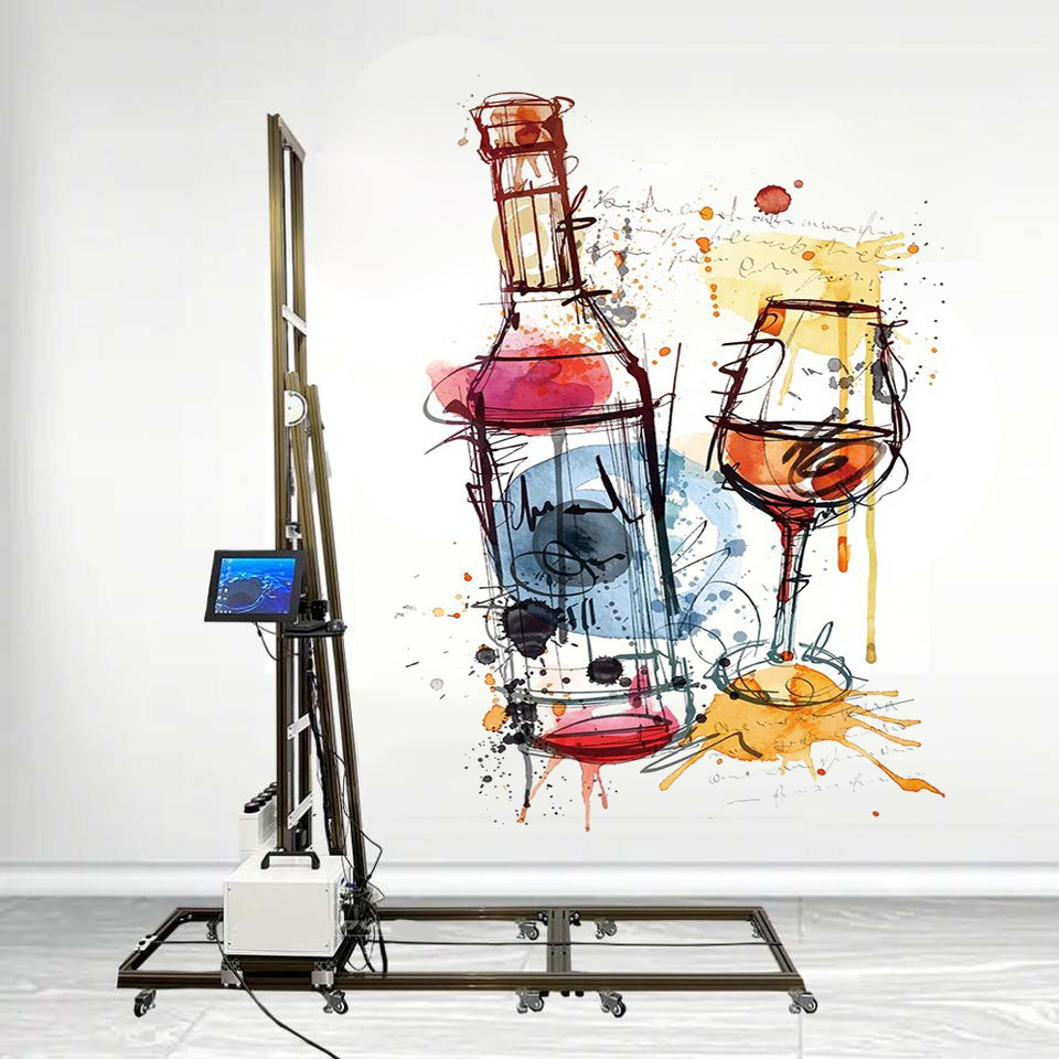 全自动户内户外5D墙体3D彩绘机 墙体墙面广告喷绘机 墙体打印机