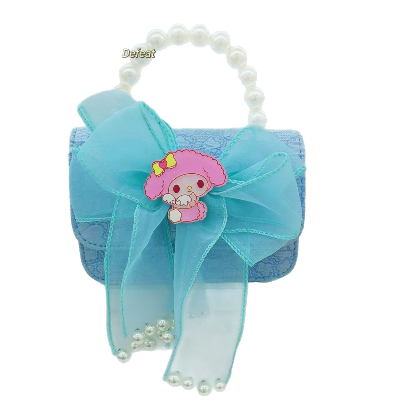 Melody Pearl bolso de princesa, bolso de cambio, bolso de accesorios, bolso de arco, bolso de Año Nuevo, bolso cuadrado de cadena