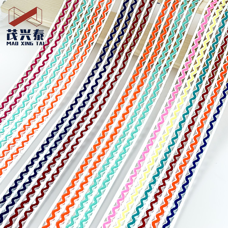 6,5 cm Arco Iris hueco Barra de onda de ganchillo banda elástica vestido de ropa interior decorativa banda elástica accesorios cinta