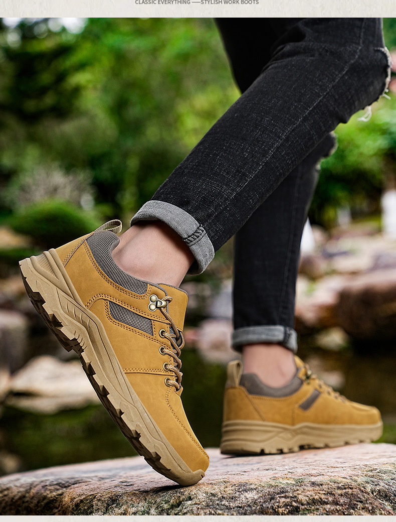 Chaussures de travail spéciales pour hommes, grandes tailles, neuves, décontractées, pour le travail, les activités de plein air et la randonnée, respirantes, antidérapantes, style bottes Martin_voghion.com