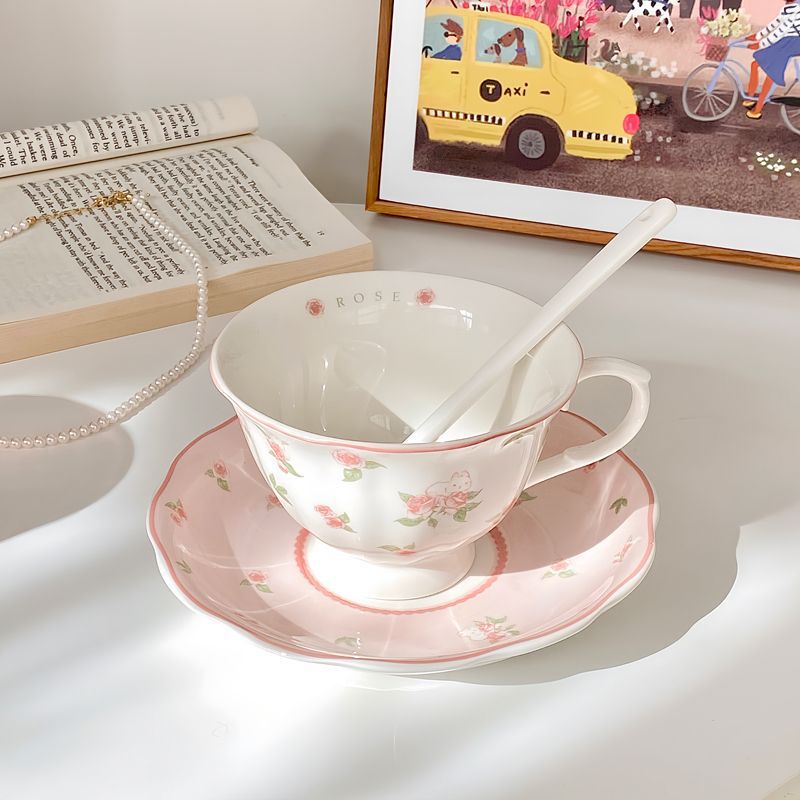 Women's Exquisite European Coffee Cup Ceramic Set Design Niche High-End Accessible Luxury Appearance Ins Style Home Use