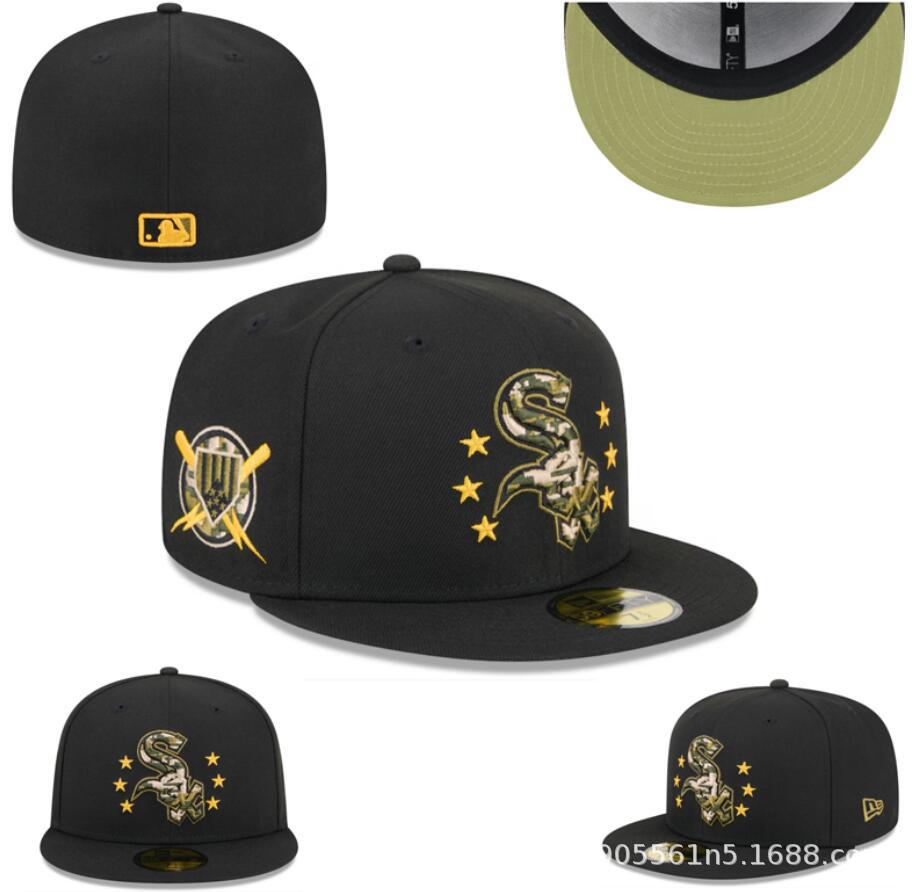 2024 nuevo estilo comercio exterior al por mayor SOX gorra de béisbol completamente sellada gorra de hip hop completamente cerrada para parejas de hombres y mujeres gorra de visera