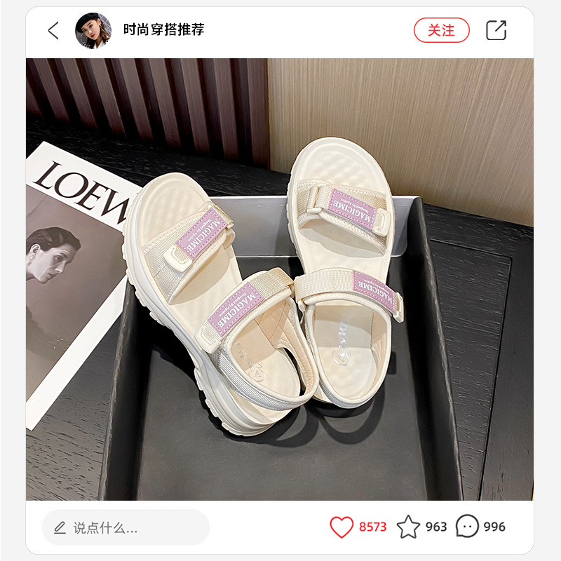 Augusto sandalias al aire libre verano de las mujeres 2023 nueva plataforma deportes playa zapatos estudiante zapatos Casuales