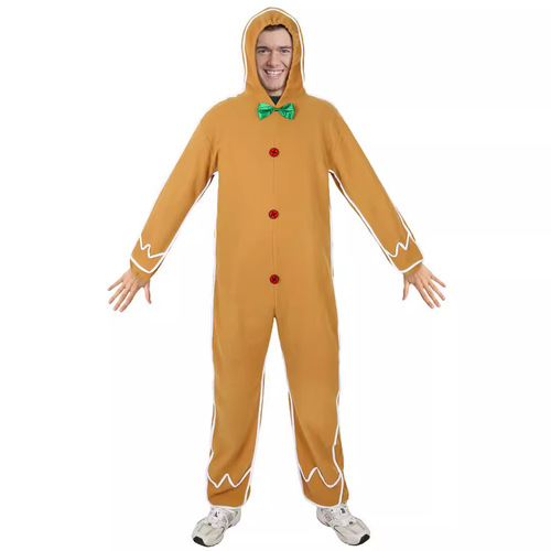 New Christmas Halloween Skeleton Knight Cosplay Gingerbread Man Onesie