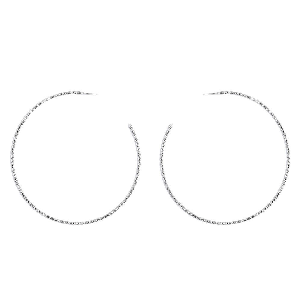 Fashion Gold Color Circle C-shaped Earrings