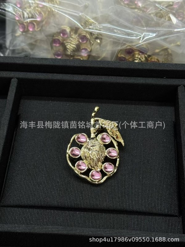25新款欧美小香风粉色蝴蝶结花朵气质女士饰品时尚百搭潮流胸针|undefined